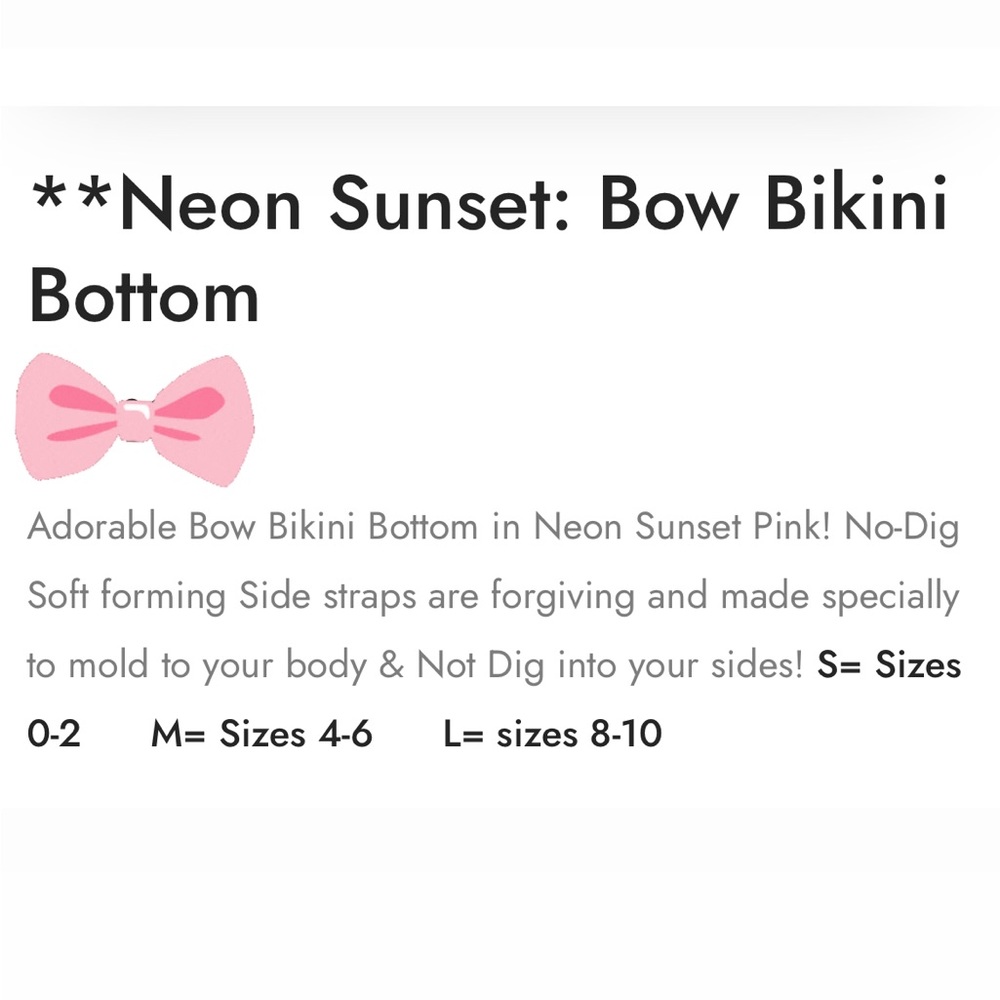 NEON PINK SUNSET BOW BIKINI π - Picture 9 of 10